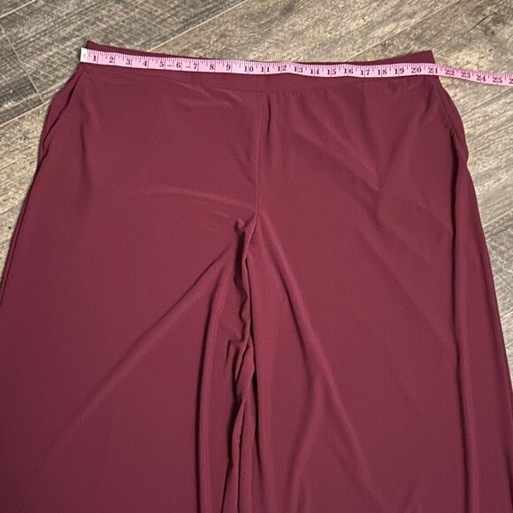 Susan Graver Every Day Textured Liquid Knit Wide-Leg Pants Red Size 3X ~EUC - Picture 9 of 15